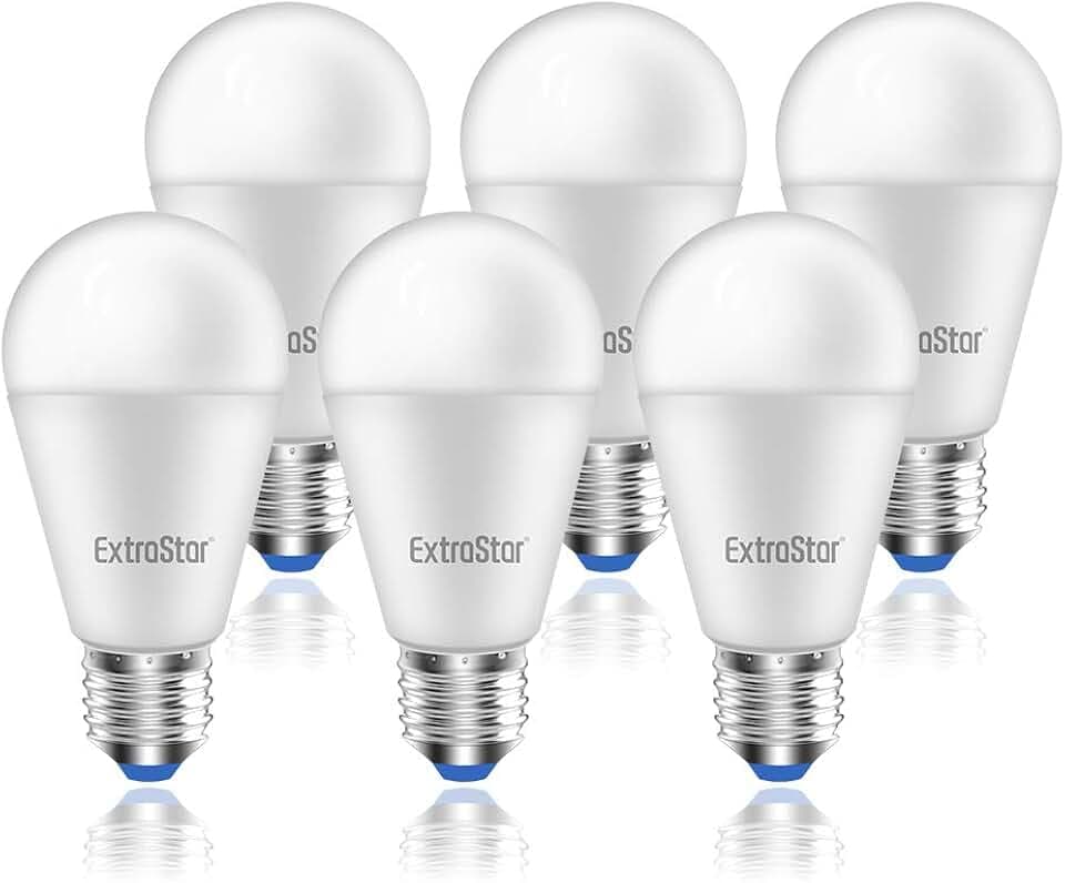 EXTRASTAR Lampadina LED E27, 15W (equivalenti a 120W), 6500K, luce bianca fredda - Pacco da 6