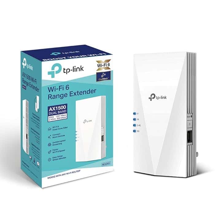 TP-Link Ripetitore WiFi 6 RE500X, Amplificatore Dual Band AX1500Mbps, Extender WiFi Potente, Access Point, 1 Porta Gigabit Ethernet, Compatibile con Tutti i Box Internet