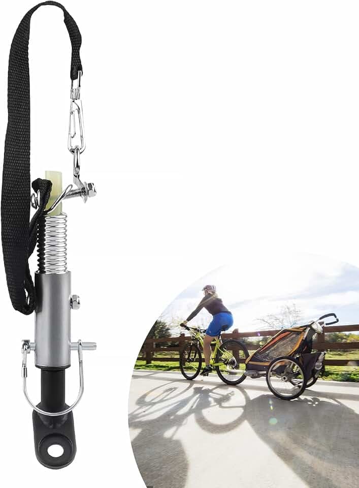 45° Attacco per Rimorchio Doppia Protezione, Universale Accoppiatore per Rimorchio Bicicletta, Gancio Traino Bici, Accoppiatore in Acciaio per Rimorchi per Bambini, Rimorchi per Cani