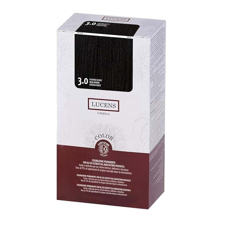 Lucens 3.0 Castano Scuro - Kit Colorazione Capelli Permanente Senza Ammoniaca Con Oli ed Estratti da Agricoltura Biologica