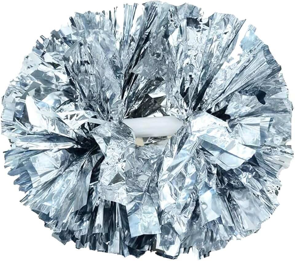 Hooshing 2 pompon da cheerleader con manico a bastone per sport di squadra, danza, cheerleading, bambini e adulti