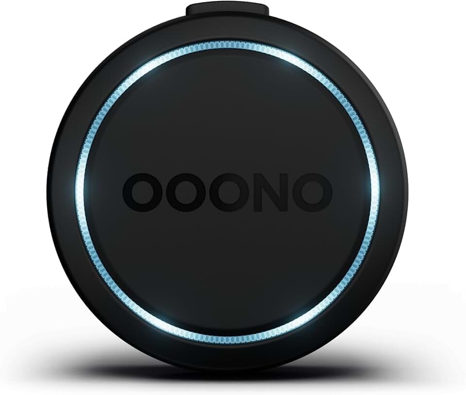 Ooono Co-Driver NO2 modello ottimizzato per auto, alert per autovelox e pericoli, ricaricabile, con indicatore LED, compatibile con Apple CarPlay e Android Auto