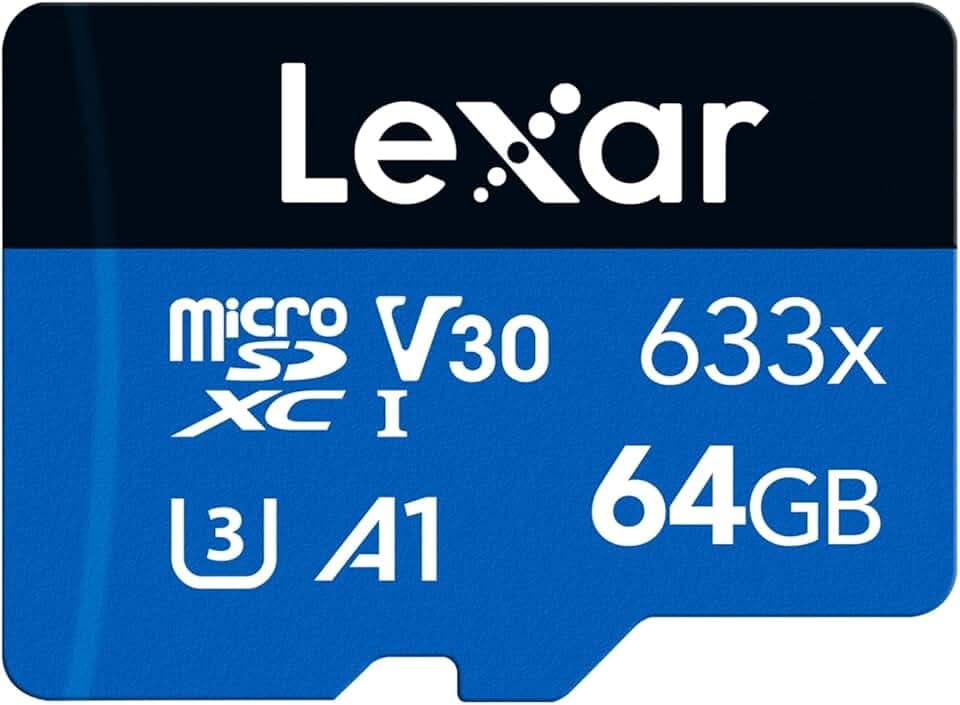 Lexar Scheda Micro SD 64 GB, Scheda di Memoria microSDXC UHS-I Senza Adattatore SD, Fino a 100 MB/s in Lettura, A1, C10, U3, V30, Scheda TF per Smartphone/Tablet/Telecamera