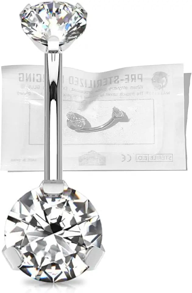 WARRIOR Piercing Ombelico STERILE Acciaio Chirurgico 316 L a Banana Classico Basic