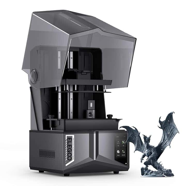 ELEGOO Saturn 4 Ultra 16K Stampante 3D Resina con Coperchio Ribaltabile, Riscaldamento del Serbatoio a 30°C, Stampa ad Alta Velocità a 150 mm/h, Dimensione di Stampa 211,68×118,37×220 mm³