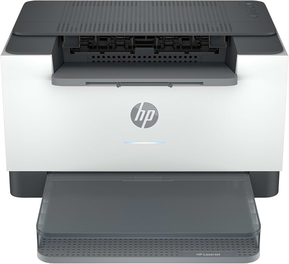 HP LaserJet M207dw 8J9K9F, Stampante a Singola Funzione A4, Stampa Fronte e Retro Automatica in Bianco e Nero, 27 ppm, USB, Wi-Fi, Ethernet, Smart, Pannello di controllo con pulsanti LED, Grigia Blue Angel