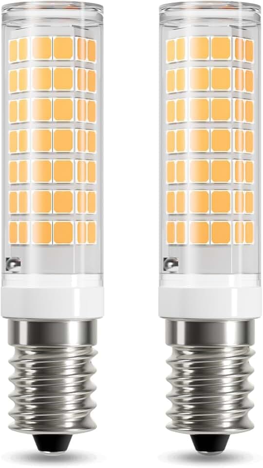 DiCUNO Lampadina LED E14 per cappa cucina, 4W Equivalente alogeno 50W, 550lm, Bianco caldo 3000K, Base E14 per frigorifero, macchina da cucire e lampada di sale, Non dimmerabile, 2 Pezzi