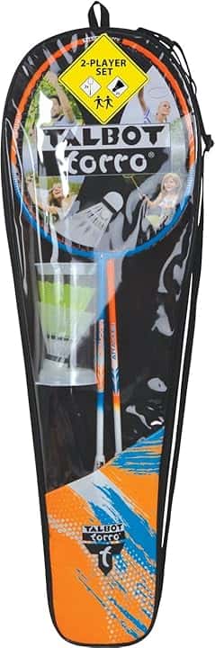 Talbot Torro Set da Badminton 2-Attacker, 2 Racchette, 2 Volani, in Una Borsa di qualità