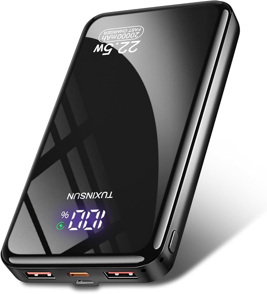 Power Bank 20000mAh PD3.0 QC4.0 22,5W Powerbank Ricarica Rapida, Ingresso e Uscita USB C Caricatore Portatile Powerbank Con Display LCD per Smartphone smartwatch ecc
