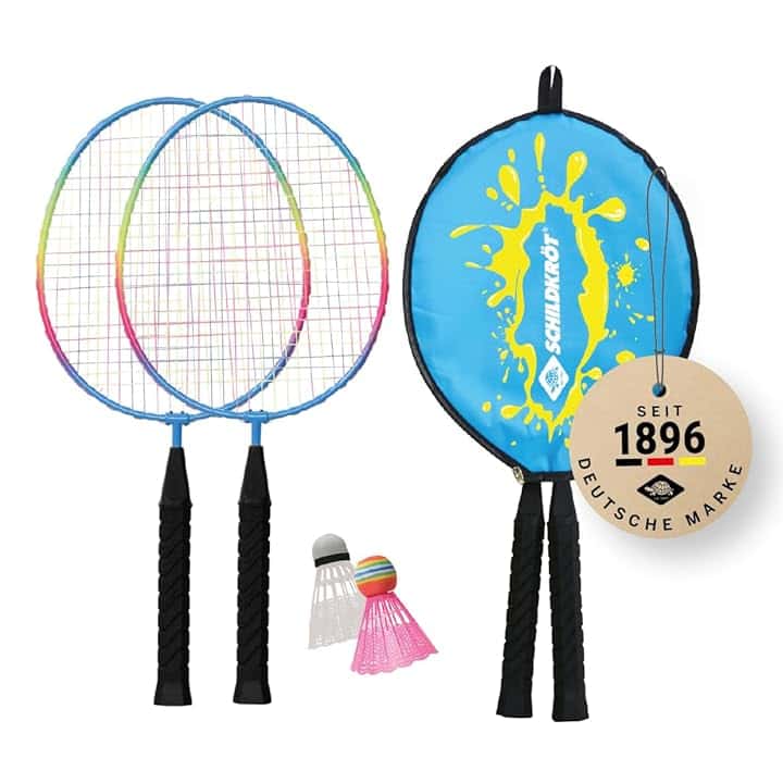 Schildkröt Set da Badminton per Bambini, 2 Racchette, Lunghezza 45,5 cm, 2 Volani, Borsa a 3/4, 970907