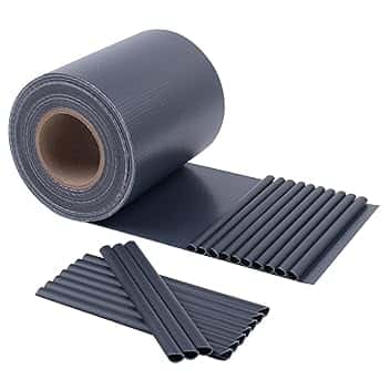 HENG FENG Strisce Frangivista PVC,per Recinzione a Doppio Picchetto 35m x 19cm,450g/m²,Anti-UV,Impermeabile,Antistrappo,Incluse 20 Clip–Protezione Privacy per Giardino e Balcone (Antracite)