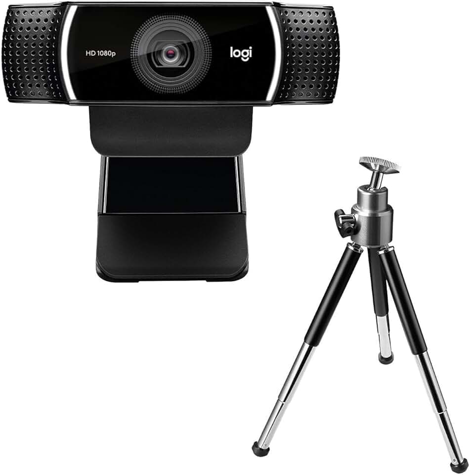 Logitech C922 Pro Stream Webcam, Streaming Veloce HD 1080p/30fps O 720p/60fps, Correzione Luce, Autofocus, Audio ?Stereo, Per YouTube, Twitch, XSplit, ?PC/Mac/Laptop/Macbook/Tablet, Nero