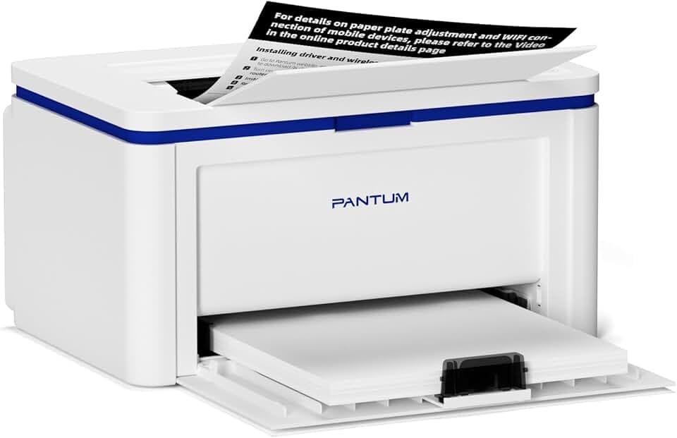 PANTUM BP2309W Stampante Laser WiFi Bianco e Nero, 20 ppm, Bluetooth, USB, Stampanti portatile compatta a Funzione Mini Singola per Casa Piccola Ufficio ClimatePartner certified