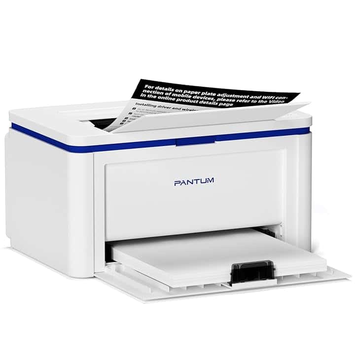PANTUM BP2309W Stampante Laser WiFi Bianco e Nero, 20 ppm, Bluetooth, USB, Stampanti portatile compatta a Funzione Mini Singola per Casa Piccola Ufficio ClimatePartner certified