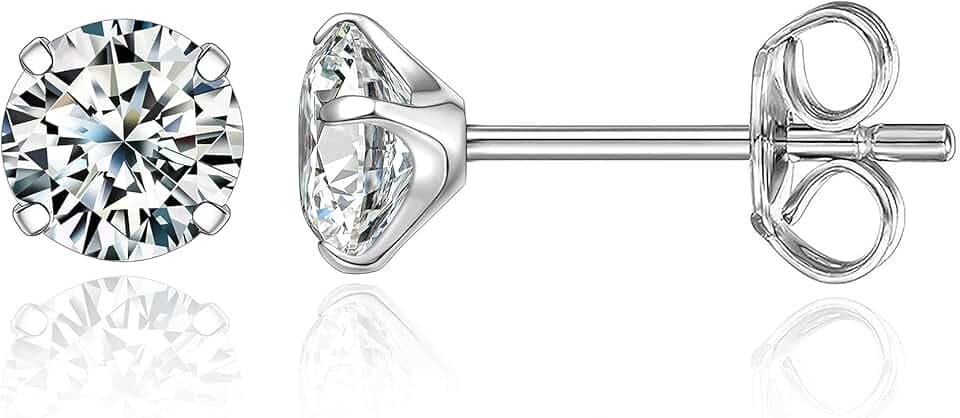 limerencia G23 Orecchini in Puro Titanio per Uomo Donna, Orecchini Anallergici con Zirconi Cubici, Orecchini Uomo Diamante per Ragazze e Adolescenti