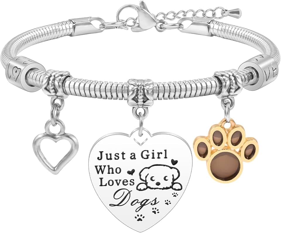 YELUWA Bracciali Da Donna Ragazza Cane/Cavalli Regali Compleanno Graduazione Natale Inspirational Gioielli Bracciali Animale Amanti Amicizia Adolescenti Figlia Sorella Mogli Con Confezione Regalo