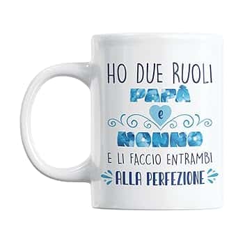 Gesar Tazza Festa del Papà - Tazza papà e nonno - Frasi Originali Divertenti - Idee Regali Festa del papà - Regalo Buon Compleanno - Sei il papà e il nonno migliore al mondo