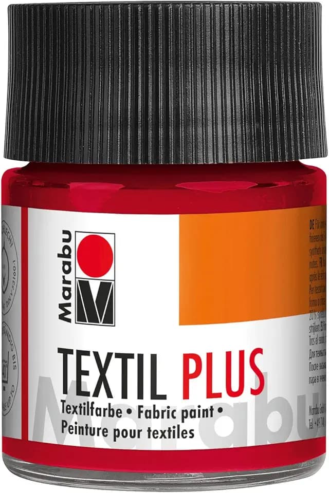 Marabu 032 - Pittura Textil Plus Paint, 50 ml, Colore: Rosso Carmine