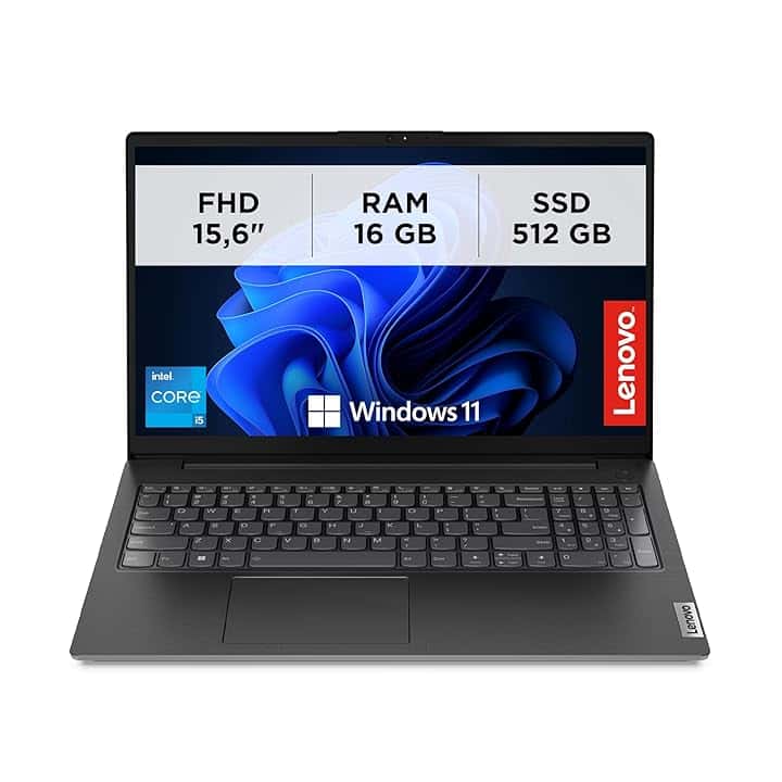 Lenovo - Notebook 15.6 Pollici V15 G4 IRU, Pc Portatile Professionale Windows 11 Pro, Intel Core I5-13420H, Ram 16GB DDR4, 512GB SSD NVMe - Laptop Grafica Intel UHD, Computer Audio Dolby, Schermo FHD