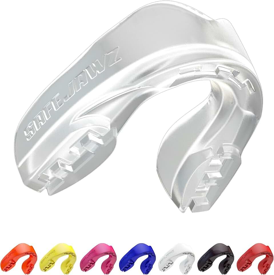 SAFEJAWZ vestibilità Slim Paradenti Sportivo Adulti e Bambini Contatto Completo per Tutti Gli Sport, tra Cui Rugby, MMA, Hockey, Judo Arti Marziali e Boxe