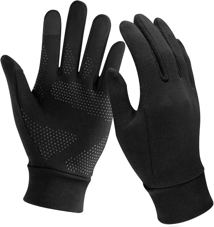 Unigear Guanti Invernali, Guanti Interni Sportivi Touchscreen Caldo Antiscivolo Sportivo per Uomo Donna, Idea per Corsa, Ciclismo, Arrampicata, Sci