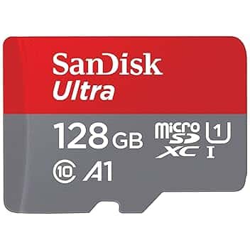 SanDisk 128GB Ultra scheda microSDXC + adattatore SD fino a 140 MB/s con prestazioni app A1 UHS-I Class 10 U1