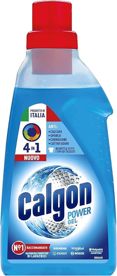 Calgon Power Gel Anticalcare Lavatrice 4 in 1, Anticalcare per Lavatrici, Additivo Anticalcare per Capi Morbidi, 1.5l di Additivo per una Protezione da Calcare, Corrosione, Sporco e Cattivi Odori