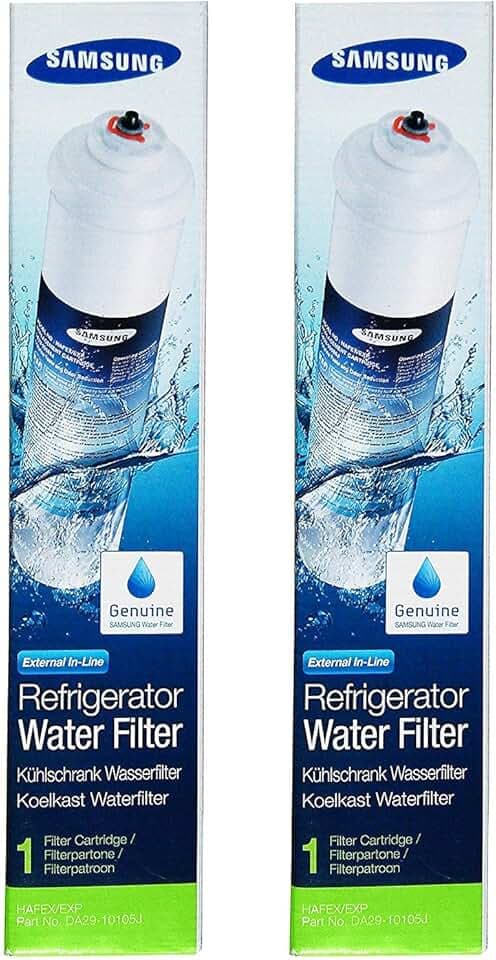Samsung HAFEX/EXP 2 x Filtri Acqua Aqua Pure Plus Ricambi Esterni per Frigorifero, Bianco