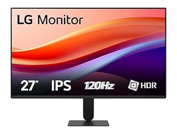 LG 27U411A Monitor 27" Full HD IPS, HDR 10, 120Hz, 1ms MBR, HDMI, D-Sub (VGA), Uscita cuffie, 1920x1080, sRGB 99%, Schermo Antiriflesso, Flicker Safe, Reader Mode, Nero