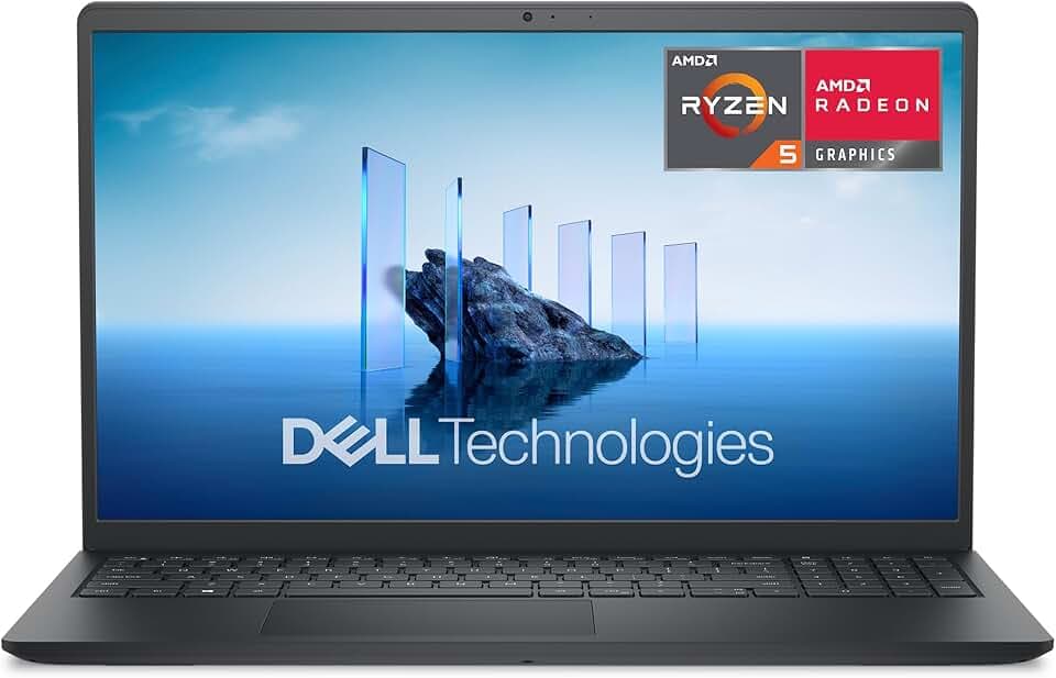 Dell 15 Laptop DC15255 15,6" FHD (1920 x 1080) 120Hz, AMD Ryzen 5 7520U, Grafica Radeon 610M, 8GB LPDDR5 RAM, 512GB SSD, Windows 11 Home, Tastiera Retroilluminata QWERTY – Nero Carbonio EPEAT