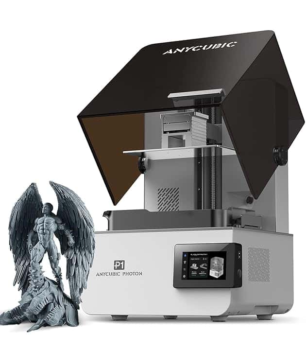 ANYCUBIC Photon P1 Stampante 3D a Resina, 14K Precisione e LighTurbo COB 4.0, Vite a Ricircolo di Sfere per la Massima Stabilità, Compatibile con Resina 8000 cps, Grandi Dimensioni 223x126x230mm