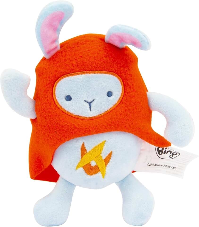 Giochi Preziosi Bing Peluche 18cm Circa, Personaggio Hoppity, Soffice e Imbottito Dettagli Ricamati, per i Bambini più Piccoli a Partire dai 0 Mesi, BNG00N02, multicolore