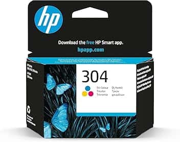 HP 304 Tricromia, N9K05AE, Cartuccia Originale da 100 Pagine, Compatibile con Stampanti DeskJet 2620, 2630, 3720, 3730, 3750 e 3760, Envy 5010, 5020 e 5030 ECOLOGO
