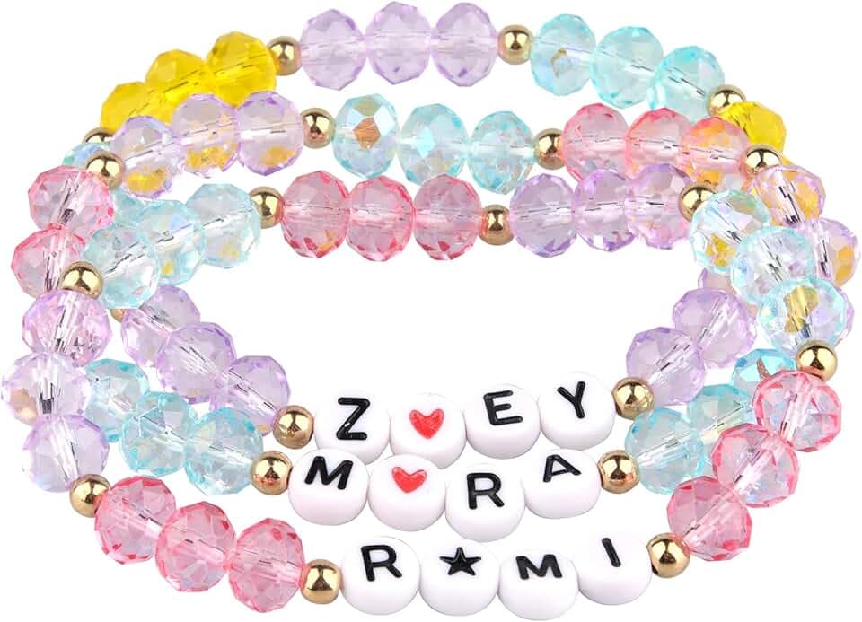 TCRZHHRX 3 Bracciali dei K-p0p Dem0n Hun-ters, Braccialetti dell'Amicizia con Perle da 8 Millimetri, Accessori per Appassionati di Anime, per Feste di Natale, Compleanni e a Tema