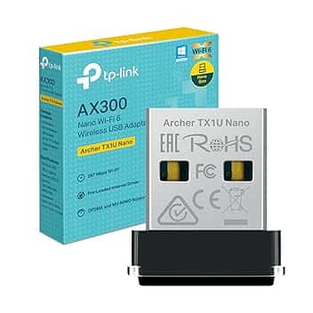 TP-Link AX300 WiFi 6 USB, Chiavetta WiFi per PC Fisso, 2.4 GHz 286 Mbps, Supporta Windows 11/10/7 e Linux, Modalitร AP, Design Nano, MU-MIMO, OFDMA, Archer TX1U Nano