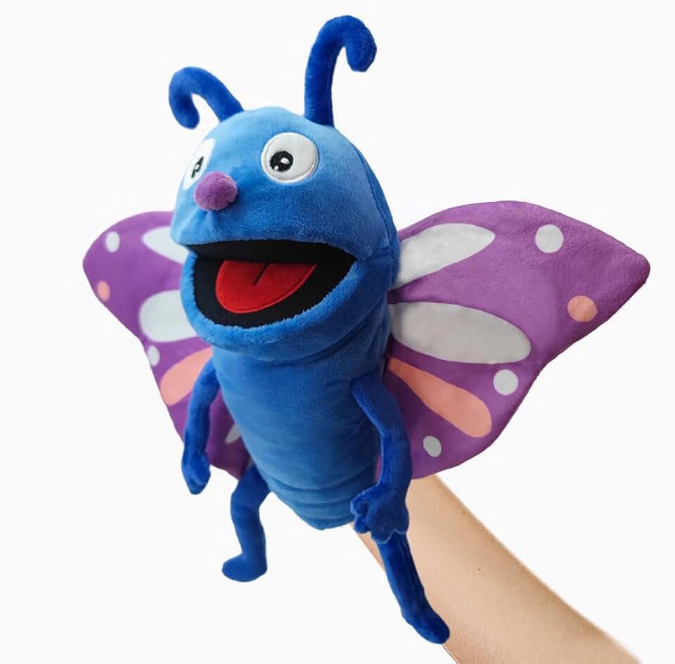 Marionette a Mano con Insetti per Bambini, Include Api, Farfalle, Libellule, Ecc. con Bocca Aperta Mobile, Perfetto per Raccontare storie, Insegnare, Scuola Materna, Regali di Compleanno