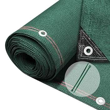 VOUNOT® Rete Ombreggiante 1.5×10m, Telo Frangivista Recinzione Giardino 230 g/m² HDPE, Tessuto Ombra Privacy Antistrappo Antivento con Fascette, per Esterno, Serra, Balcone, Giardino, Verde