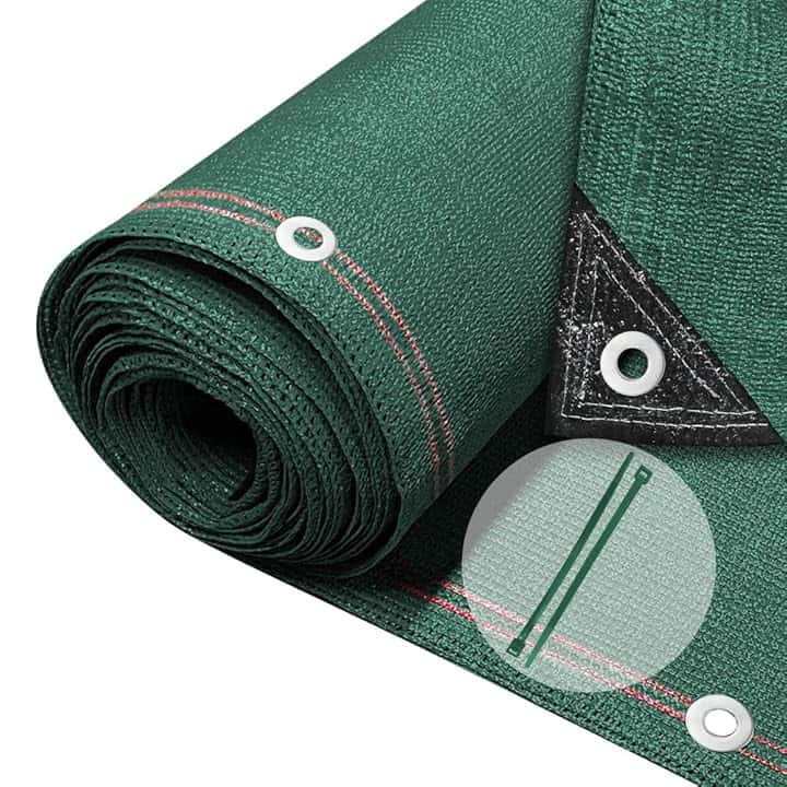 VOUNOT® Rete Ombreggiante 1.5×10m, Telo Frangivista Recinzione Giardino 230 g/m² HDPE, Tessuto Ombra Privacy Antistrappo Antivento con Fascette, per Esterno, Serra, Balcone, Giardino, Verde