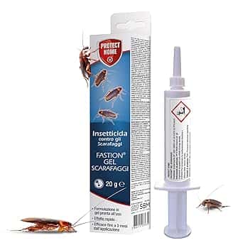 Protect Home Fastion Gel Scarafaggi, Insetticida gel pronto all’uso, Veleno scarafaggi, Efficace Elimina l’intera colonia in breve tempo, Azione per ingestione. Ambienti interni. 20g