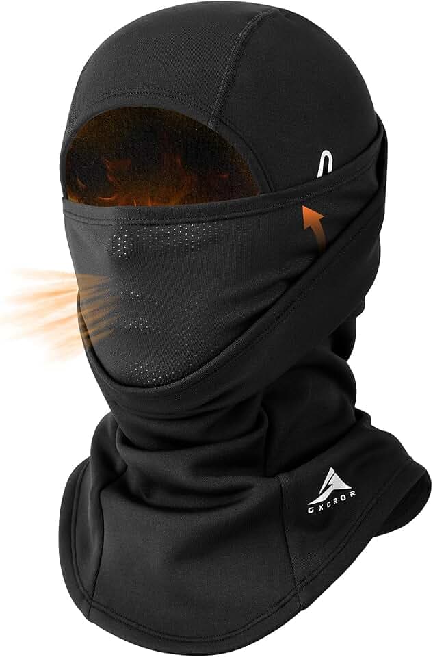 GXCROR Passamontagna Balaclava - Maschera da sci a doppio strato, antivento e caldo per inverno, moto, sci, unisex