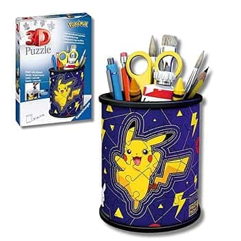 Ravensburger - Pokemon | Puzzle 3D Portapenne 57 Pezzi | Regalo Bambino 6 Anni | Puzzle Pokemon | Gioco Bambino 6 Anni | Gadget Pokemon Pikachu