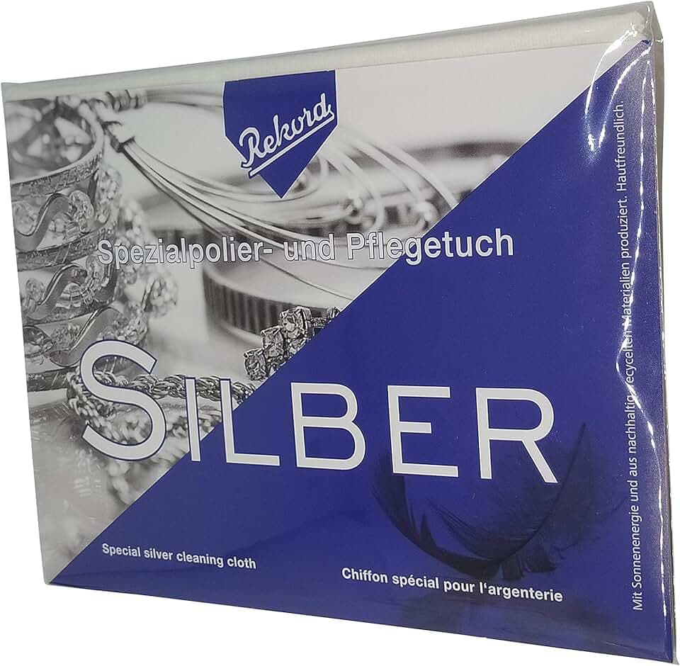 Rekord Rekord - Panno per la pulizia dell'argento Compact by Design (certificazione sviluppata da Amazon)